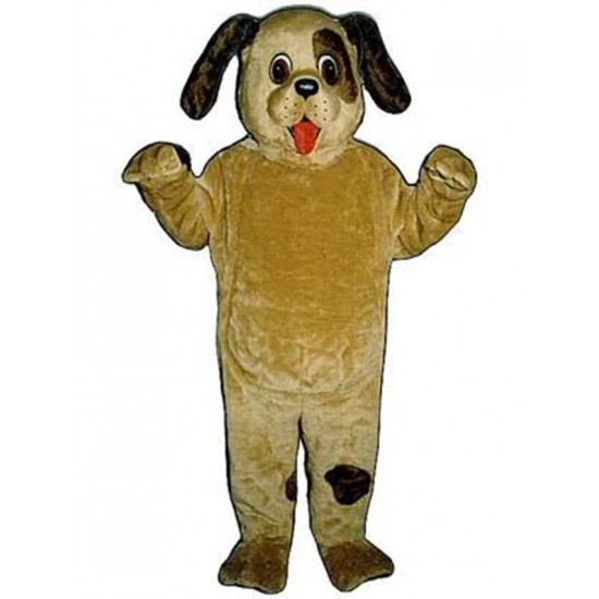 Disfraz de mascota de perro cachorro marrón feliz