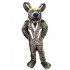 Costume de mascotte de chien dalmatien avec fourrure grise Fursuit