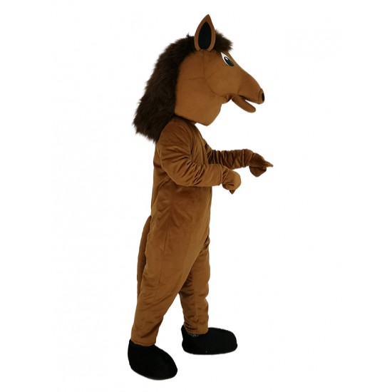 Braunes Pony Pferd Maskottchen Kostüm Tier