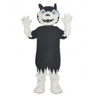 Costume de mascotte de joueur de loup noir Animal