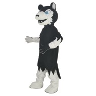 Disfraz de mascota de jugador de lobo negro Animal