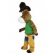 Cowboy Ox Bovins en Chemise Verte Costume de Mascotte Animal