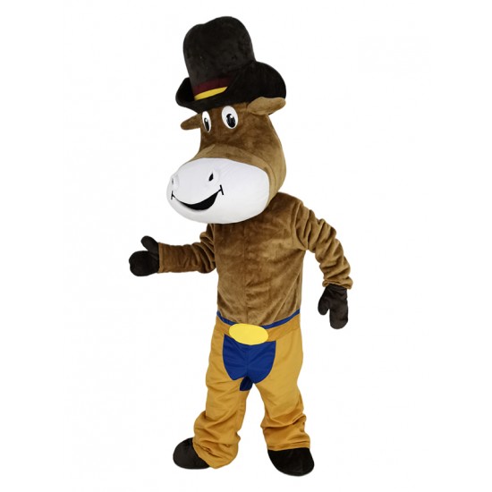 Costume mignon de mascotte de bétail de boeuf de cowboy animal