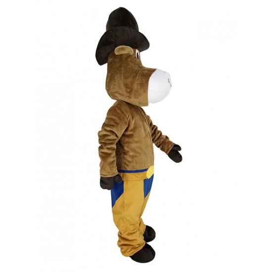 Costume mignon de mascotte de bétail de boeuf de cowboy animal