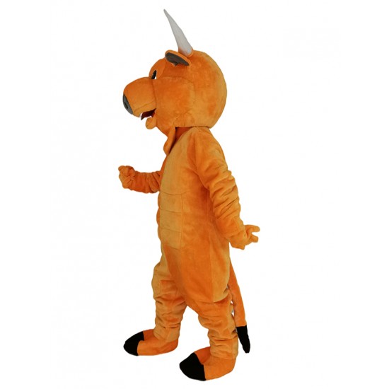 Animal robusto del traje de la mascota del toro anaranjado