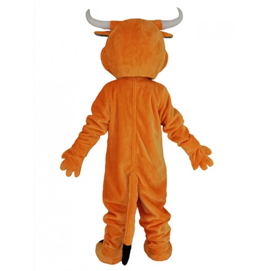 Robust Orange Bull Mascot Costume Animal