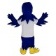 Royal Blue Falcon Eagle in White T-shirt Mascot Costume