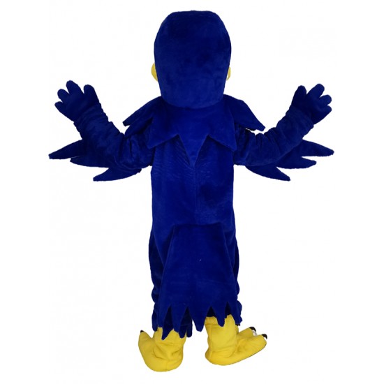 Disfraz de mascota águila halcón azul real feroz