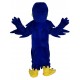 Fierce Royal Blue Falcon Eagle Mascot Costume