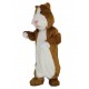 Brown and White Hamster with Pink Nose Mascot Costume