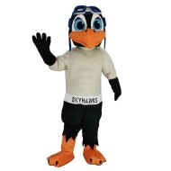 Skyhawk avec Costume de Mascotte Cape Blanche Animal