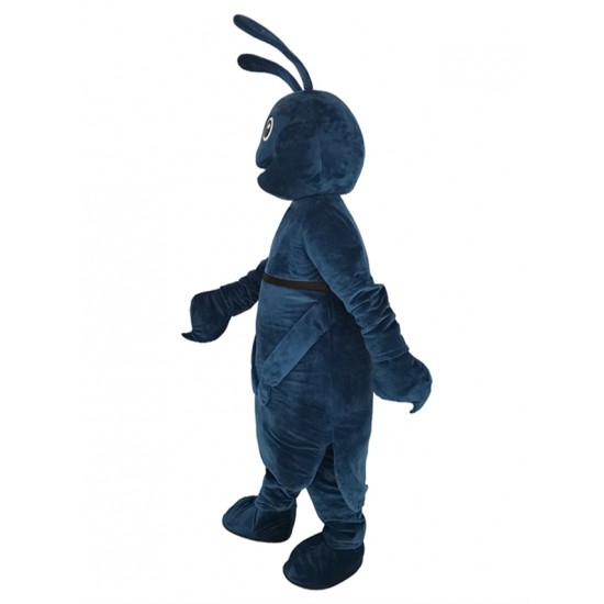 Costume de mascotte d'insecte bleu foncé