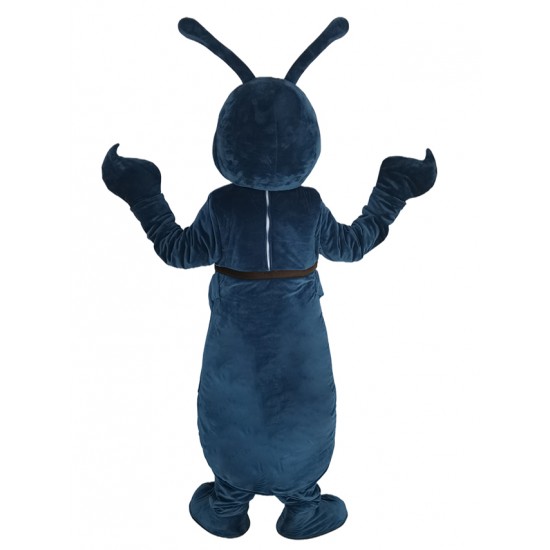 Costume de mascotte d'insecte bleu foncé