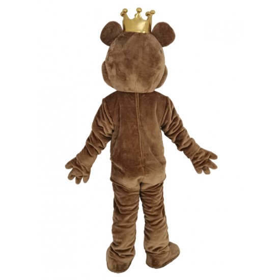 Disfraz de mascota oso marrón King Billy Bob