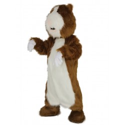 Animal lindo del traje de la mascota del hámster marrón y blanco