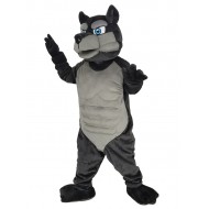 Costume de mascotte de loup de puissance musculaire Animal