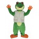 Green Tree Frog in White Vest Mascot Costume Animal