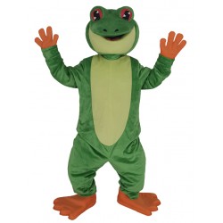 Smiling Green Tree Frog Mascot Costume Animal
