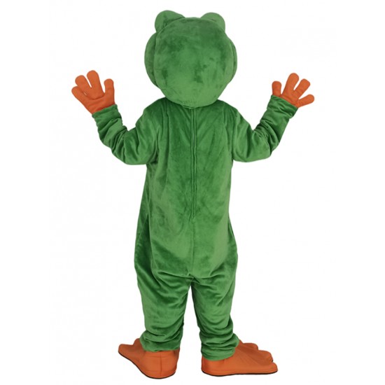 Smiling Green Tree Frog Mascot Costume Animal