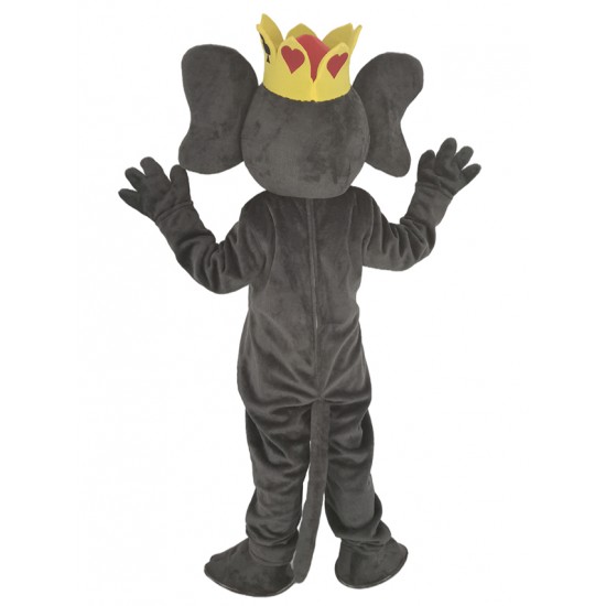 Disfraz de Mascota de Rey Elefante Gris Animal