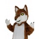 Brown Wolf with Yellow Eyes Mascot Costume Animal