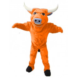 Strong Orange Bull Mascot Costume Animal