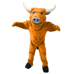 Strong Yellow Bull Mascot Costume Animal