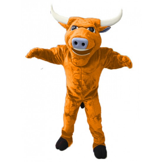 Amarillo fuerte Disfraz de Mascota de Toro Animal