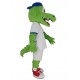 Deporte Disfraz de mascota de cocodrilo con sombrero azul Animal