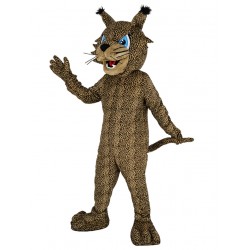 Disfraz de mascota Bobcat con manchas marrones