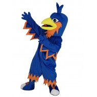 Costume de mascotte d'oiseau phénix bleu animal