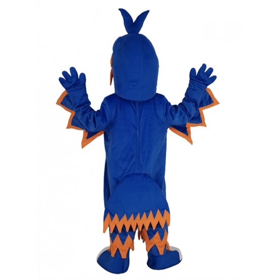 Costume de mascotte d'oiseau phénix bleu animal