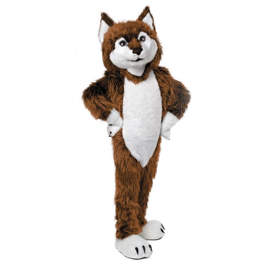 Costume de mascotte de loup brun mignon Animal
