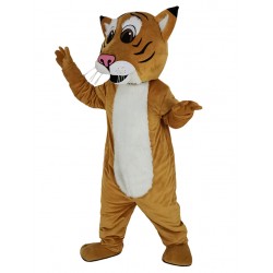Bobcat Mascot Costume Animal with Pink Nose