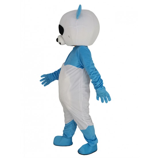 Blue and White Panda Mascot Costume Animal