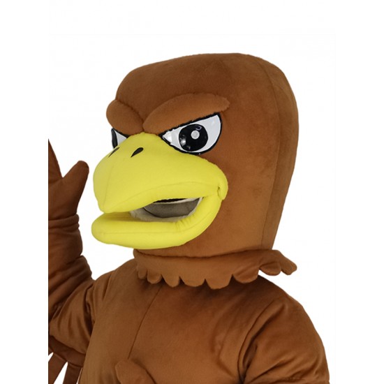Costume de mascotte d'aigle brun féroce Animal