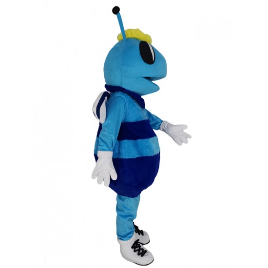 Disfraz de mascota de abeja avispón azul Animal