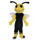 Hummel im schwarzen Jersey Bienen-Maskottchen-Kostüm Tier