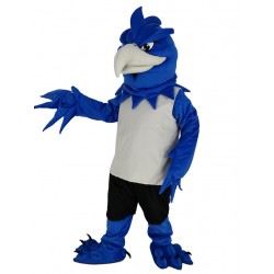 Costume de mascotte Phoenix bleu royal animal en short noir