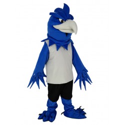 Costume de mascotte Phoenix bleu royal animal en short noir