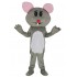 Animal lindo del traje de la mascota del ratón gris con la nariz roja