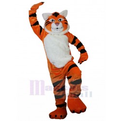 Tumba Tigre naranja Disfraz de mascota con pelaje blanco Animal