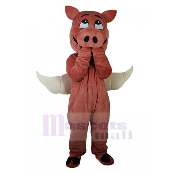 Riendo Rosa Cerdo volador Cerdo Disfraz de mascota Animal