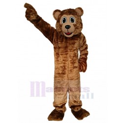 Smiling Brown Bear Mascot Costume with Big Eyes Animal