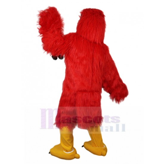 Poilu Aigle Rouge Costume de mascotte avec plume noire Animal