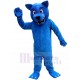 Netter lächelnder blauer Wolf Maskottchen Kostüm Tier