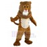 brun Lion mâle costume de mascotte avec poils luxuriants Animal
