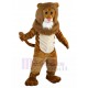 brun Lion mâle costume de mascotte avec poils luxuriants Animal
