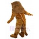 Brown Male Lion Mascot Costume with Lush Bristle Animal