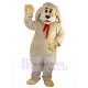Chien beige costume de mascotte avec écharpe rouge Animal